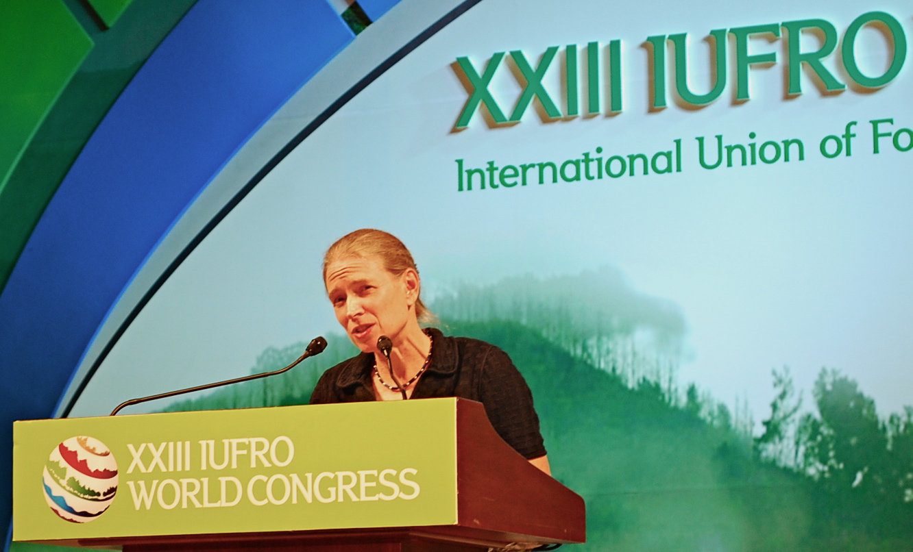 Frances Speech 2 CIFOR Director General Frances Seymour delivering her keynote speech