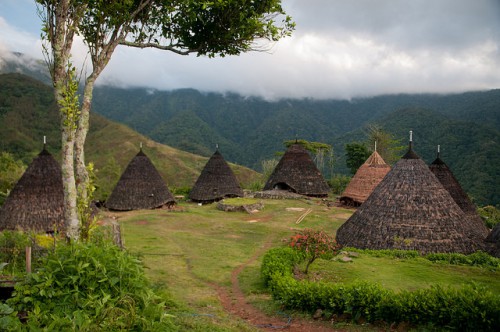 Alrededores de la aldea Wae Rebo en Nusa Tenggara Oriental, Indonesia. Se ha dicho mucho acerca de cómo son los paisajes, pero no tanto sobre cómo funcionarán en la práctica para equilibrar los diversos y a veces conflictivos objetivos de uso del suelo. Fotografía de Aulia Erlangga / CIFOR.