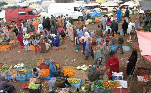 Moroccan open air market. Bronwen Powell photo.