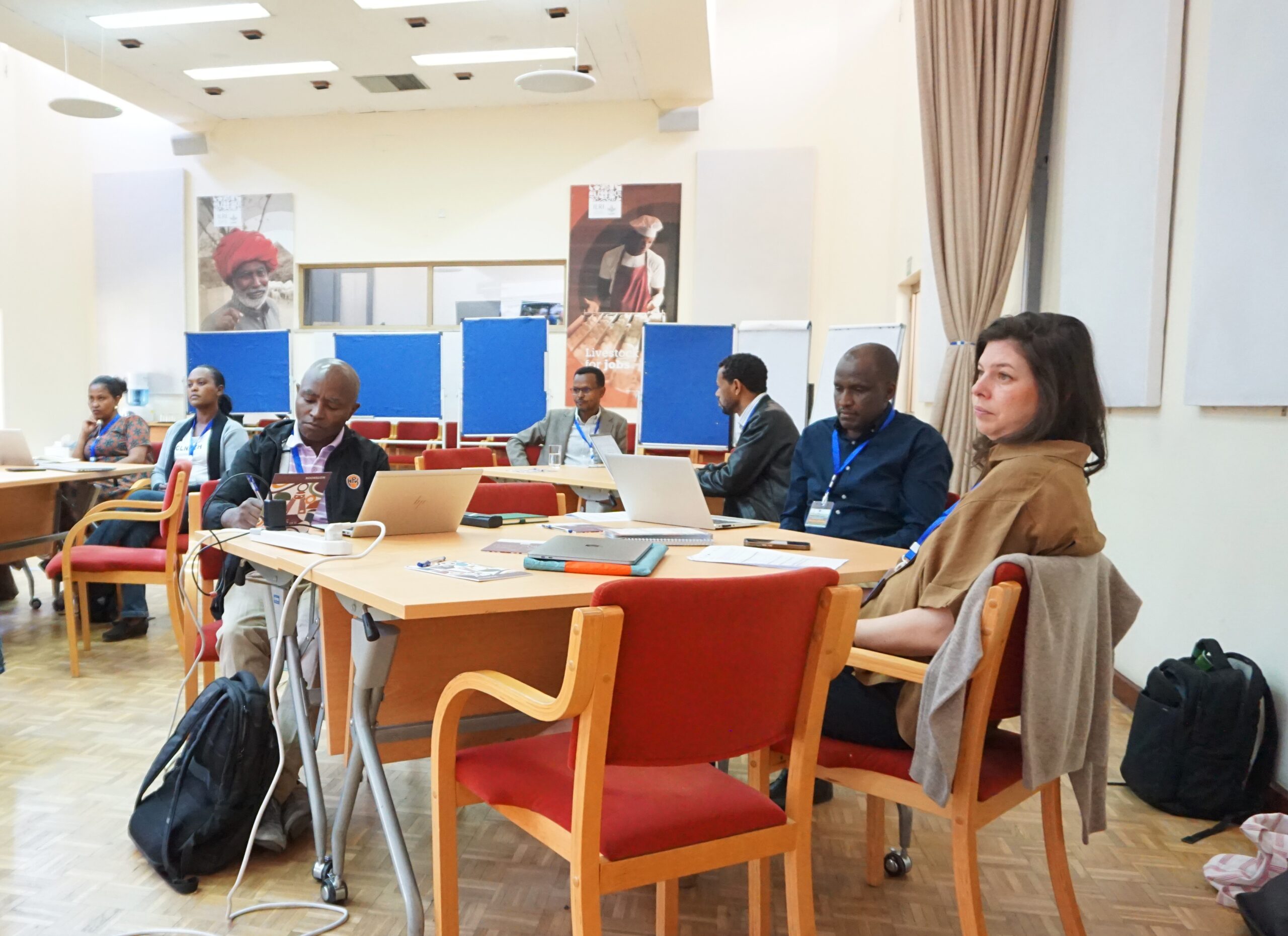 Participants seated in a training room in Addis Ababa during a session on seed systems and nursery management.