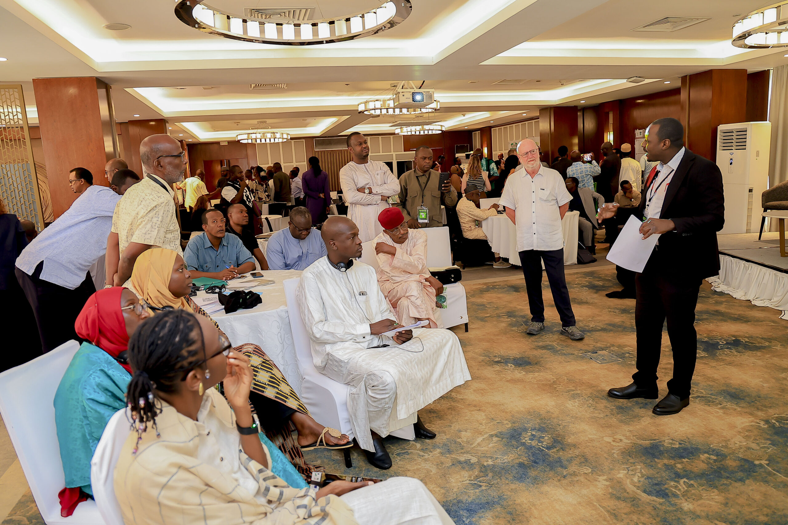 Participants listen during a Great Green Wall discussion in Djibouti.