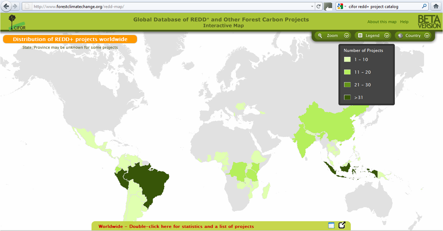 New CIFOR map gives first global overview of REDD+
