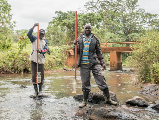 Citizen Scientists gathering water samples, Sondu Basin