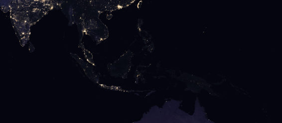 Eastern Indonesia, satellite night image, light map, eastern indonesia in darkness, biofuel, bioenergy