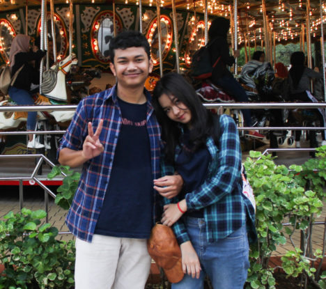 Young couple, valentine's day, love of forests, i love trees