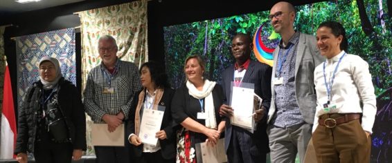 Speakers in the Indonesian pavilion at COP 25