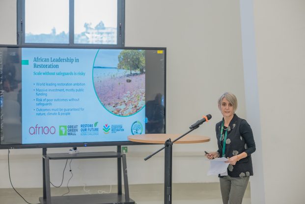 Cristina Coletto of Botanic Gardens Conservation International presented the Global Biodiversity Standard during the “Rooted in Resilience” side event at the Africa Climate Summit 2 in Addis Ababa, Ethiopia.