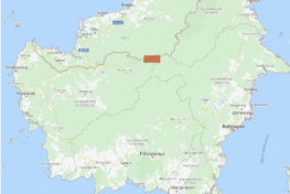 Map showing areas of study