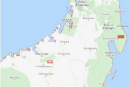 Map showing areas of study