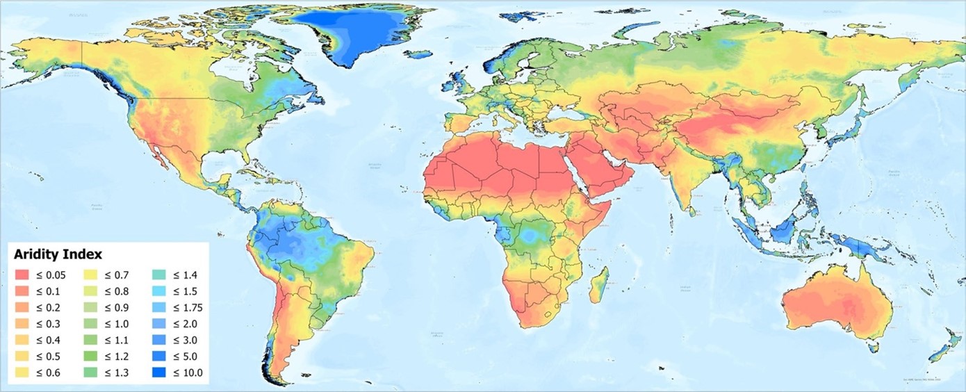 Global Aridity Index and Potential Evapotranspiration Database: updated!