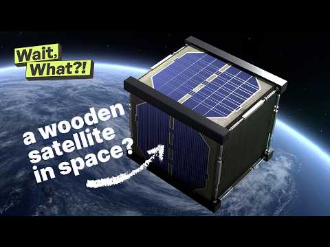 Wait, what?! A wooden satellite in space?