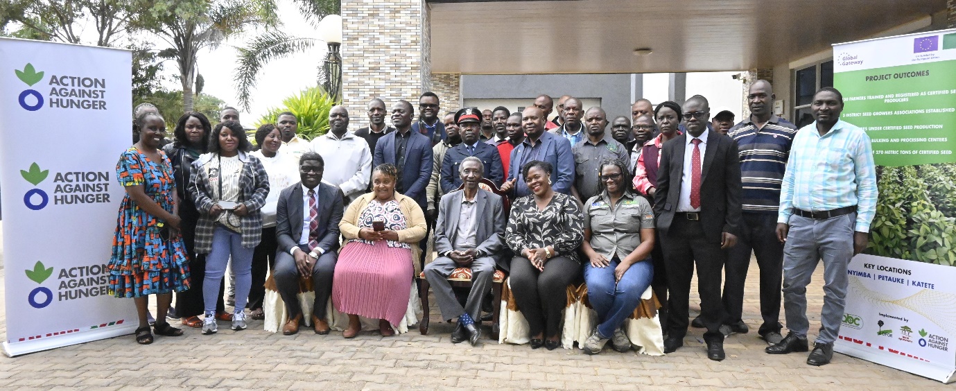 Stakeholders gather for the launch of the Seeds for Self-Reliance certified legume seed initiative in Petauke District, Zambia.