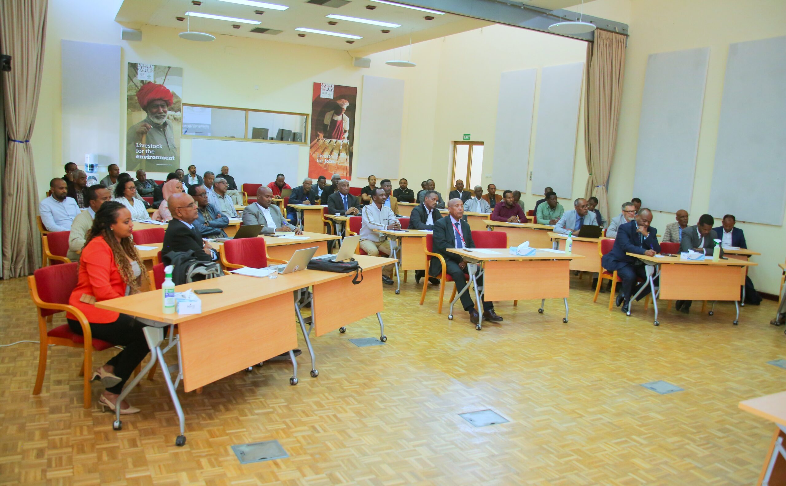 Participants seated at desks during a national workshop in Addis Ababa to validate Ethiopia’s National Agroecology Strategy.