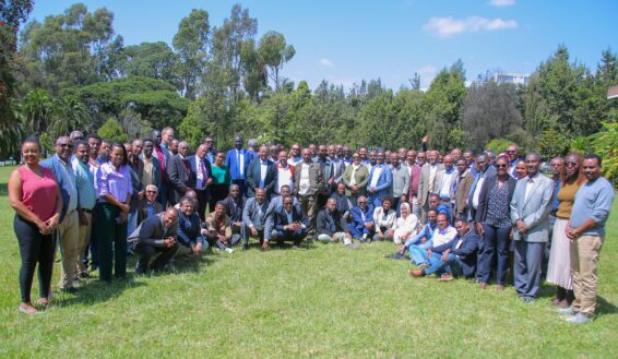 More than 100 stakeholders from government institutions, research organizations and civil society pose for a group photo during Ethiopia’s National Agroecology Strategy consultation workshop in Addis Ababa.