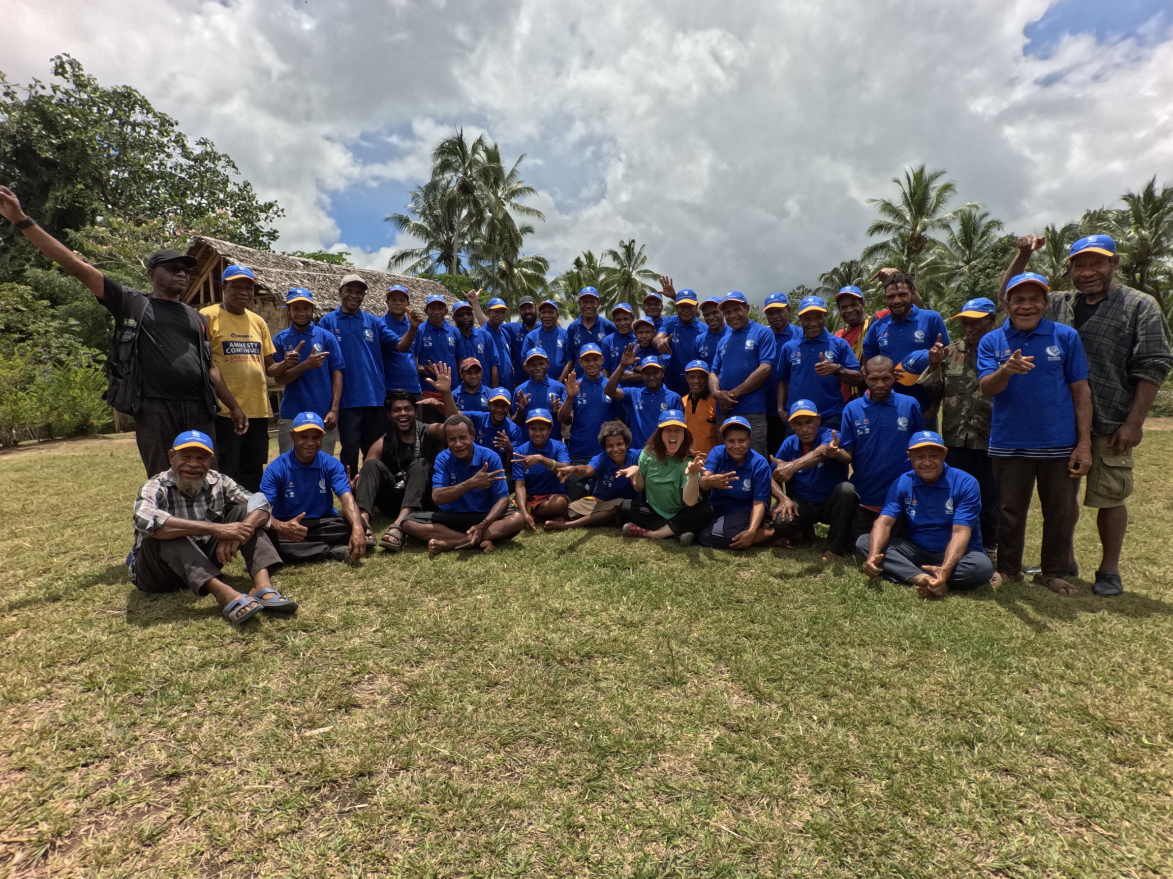 Group of community representatives attending the Combined Forum in Kawowogi Village on the Managalas Plateau in Papua New Guinea.